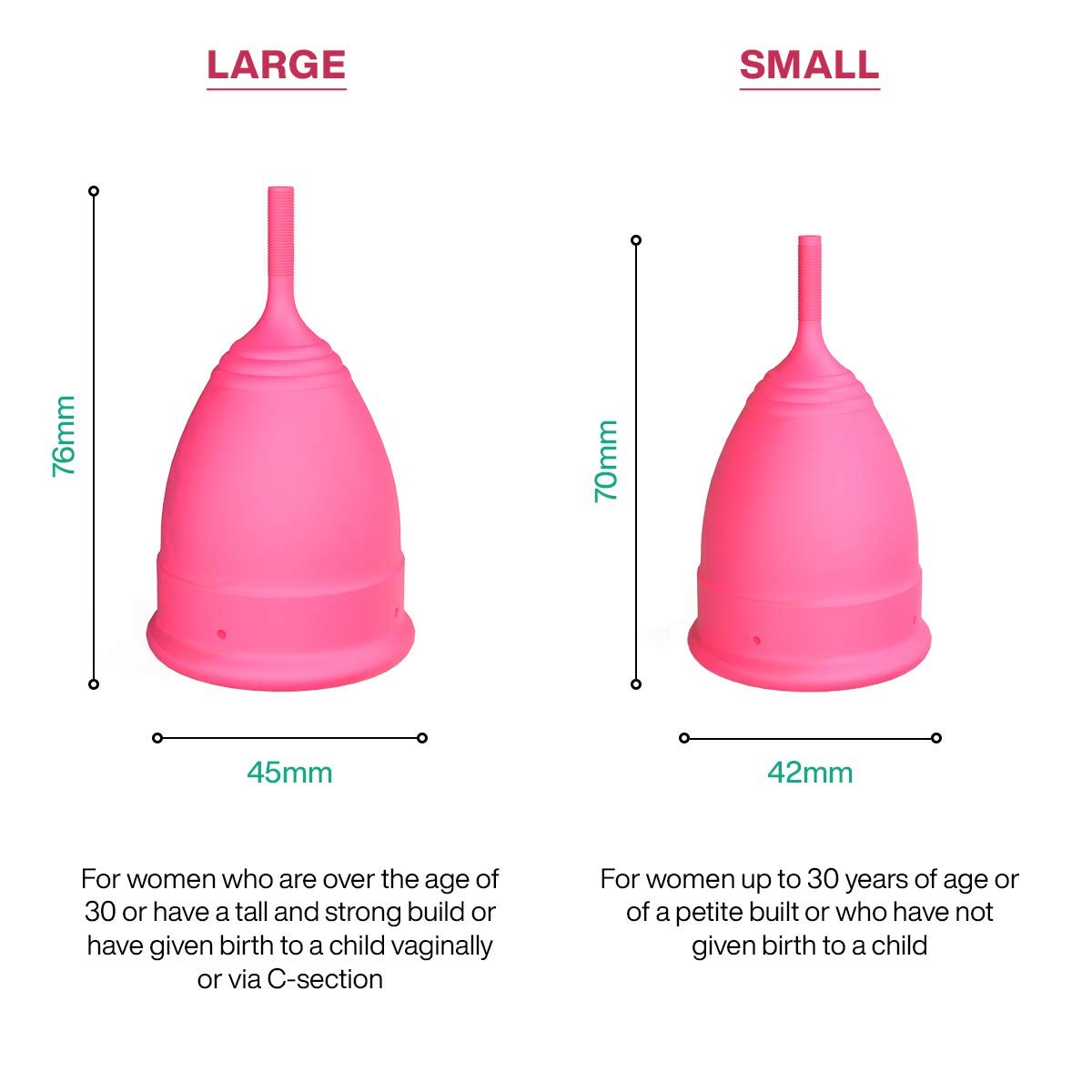 FLOH FDA Approved Reusable Menstrual Cup For Women Small With No Rashes, Leakage or Odour - 30ml